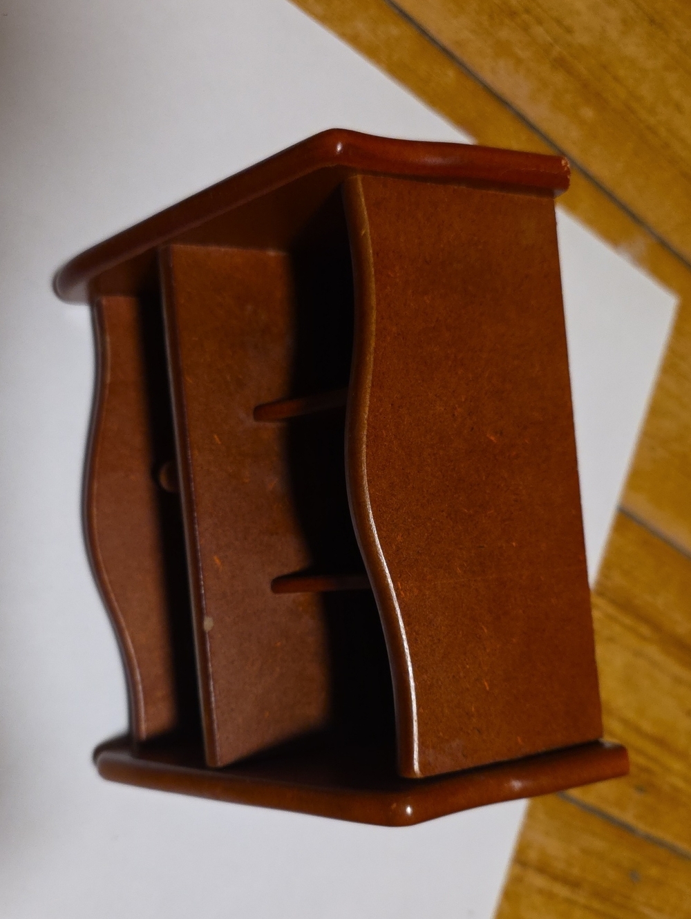 Wood-Tone Mini Storage Organizer - Brown